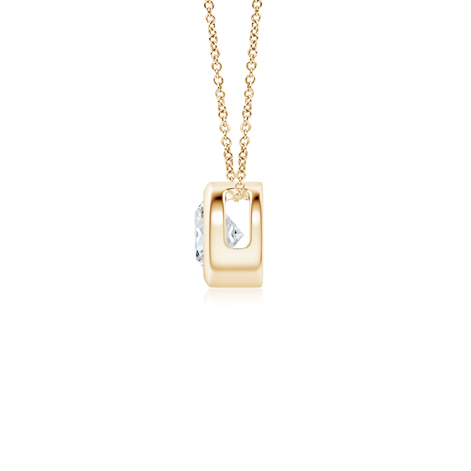 4.1mm FGVS Lab-Grown Bezel-Set Round Diamond Solitaire Pendant in Yellow Gold side 199