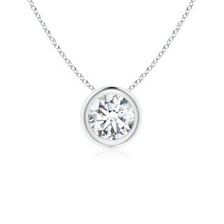 5.1mm FGVS Lab-Grown Bezel-Set Round Diamond Solitaire Pendant in P950 Platinum