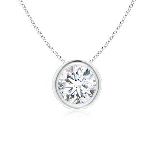 5.9mm FGVS Lab-Grown Bezel-Set Round Diamond Solitaire Pendant in P950 Platinum