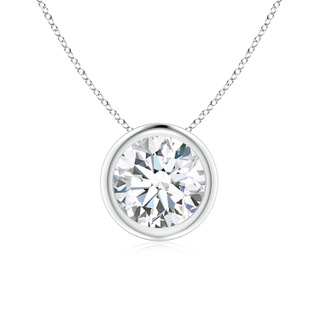 7mm FGVS Lab-Grown Bezel-Set Round Diamond Solitaire Pendant in P950 Platinum