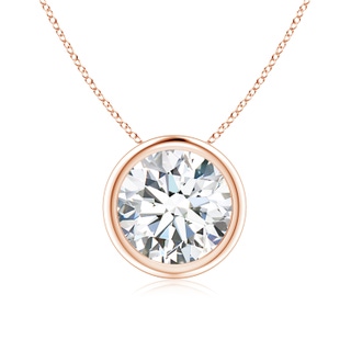 8.1mm FGVS Lab-Grown Bezel-Set Round Diamond Solitaire Pendant in Rose Gold