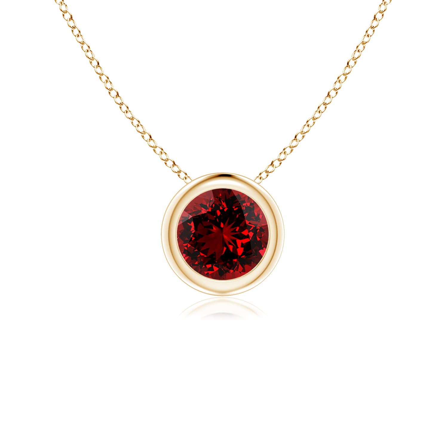 Premium - Lab-Grown Ruby / 0.6 CT / 14 KT Yellow Gold