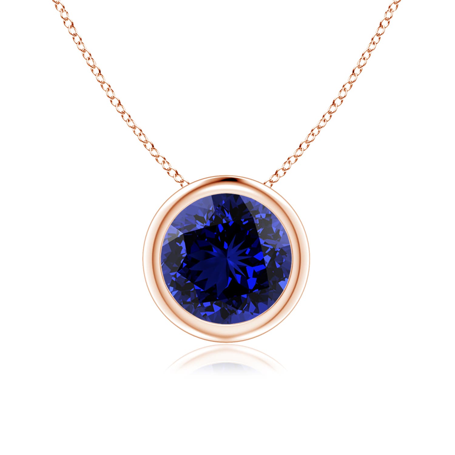 Premium - Lab-Grown Blue Sapphire / 1.6 CT / 14 KT Rose Gold