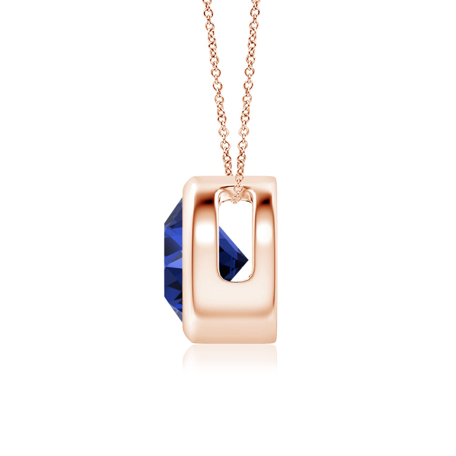 Premium - Lab-Grown Blue Sapphire / 1.6 CT / 14 KT Rose Gold