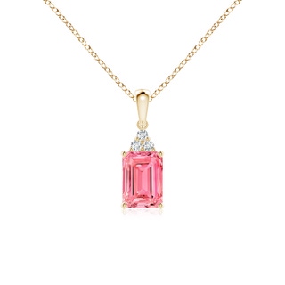 Emerald Cut Fancy Intense, VS Lab Grown Pink Diamond