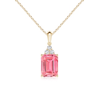 Emerald Cut Fancy Intense, VS Lab Grown Pink Diamond