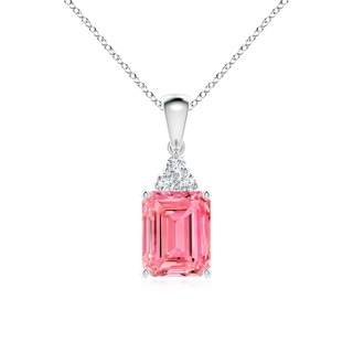 Emerald Cut Fancy Intense, VS Lab Grown Pink Diamond