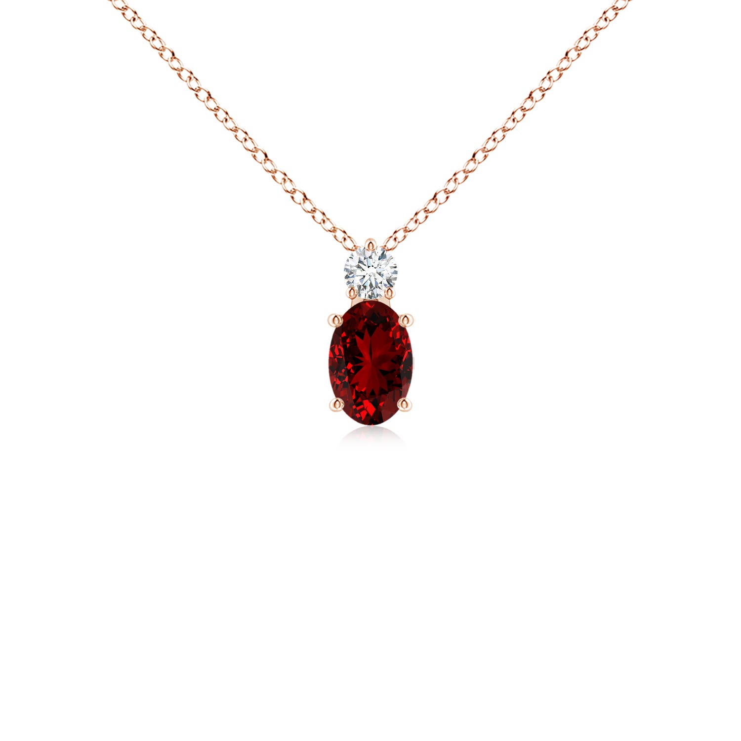 Premium - Lab-Grown Ruby / 0.67 CT / 14 KT Rose Gold