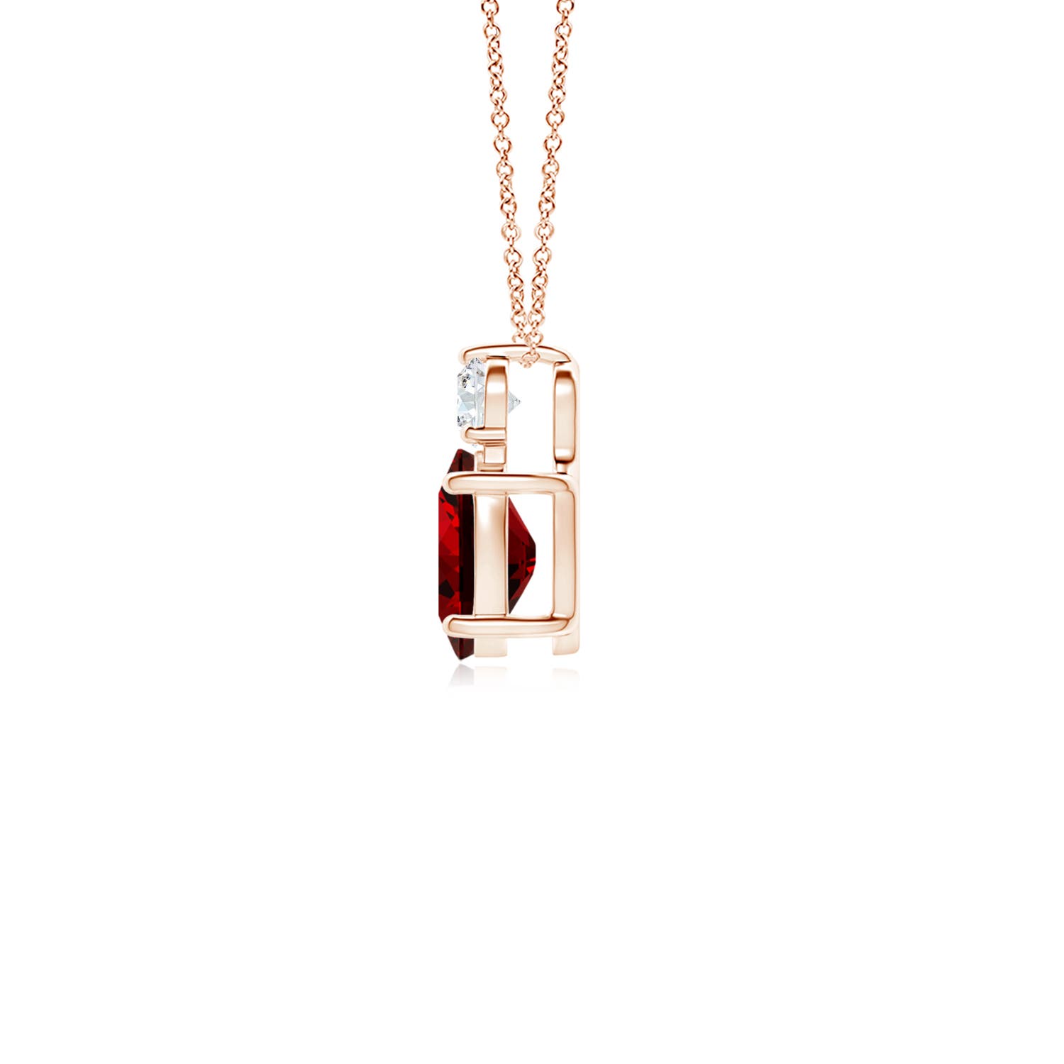 Premium - Lab-Grown Ruby / 1.11 CT / 14 KT Rose Gold