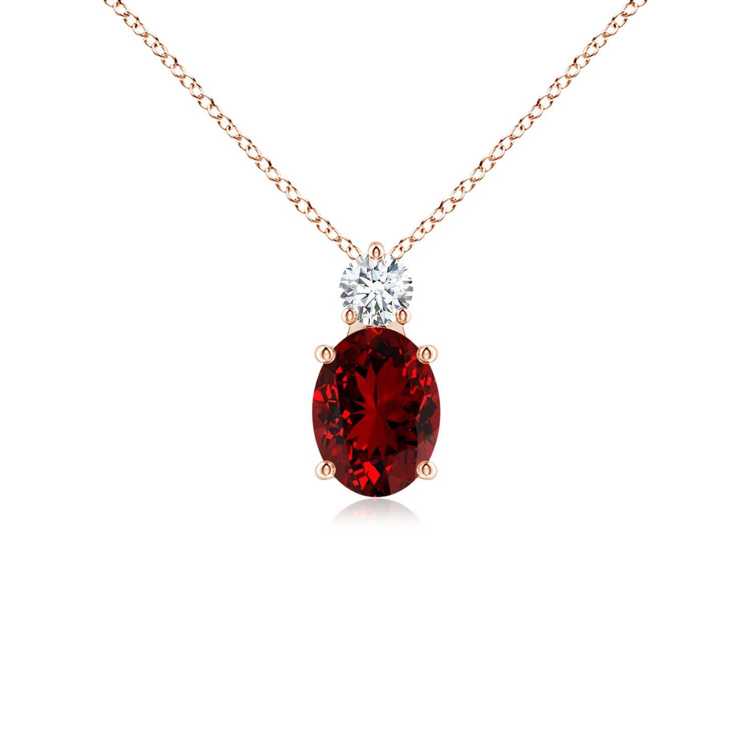 Premium - Lab-Grown Ruby / 1.41 CT / 14 KT Rose Gold