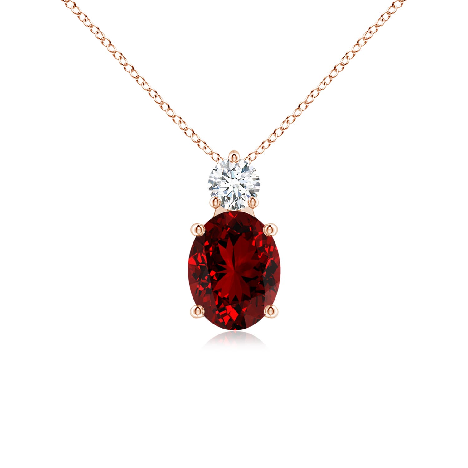 Premium - Lab-Grown Ruby / 2.23 CT / 14 KT Rose Gold