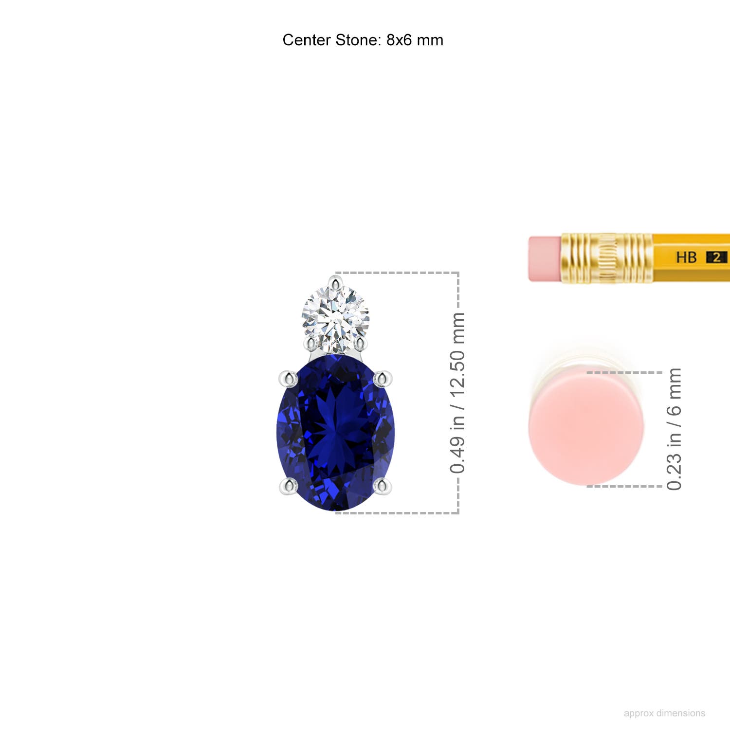 Premium - Lab-Grown Blue Sapphire / 1.71 CT / 14 KT White Gold