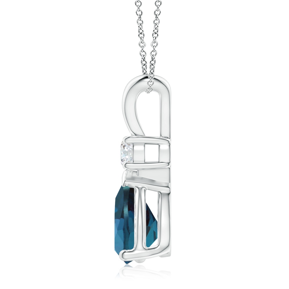 12x8mm Labgrown Lab-Grown Alexandrite Teardrop Pendant with Diamond in P950 Platinum side 199