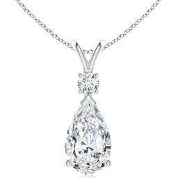 Pear Lab Grown Diamond Solitaire Necklaces & Pendants