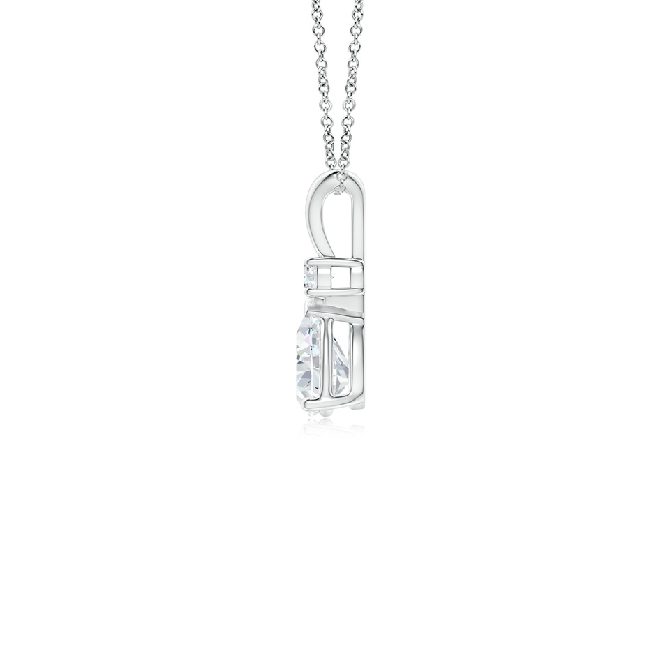 6x4mm FGVS Lab-Grown Diamond Teardrop Pendant with Diamond Accent in White Gold side 199