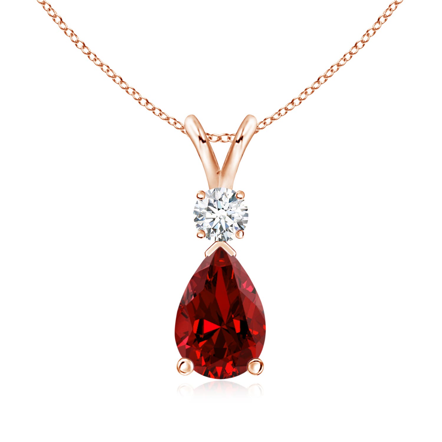 Premium - Lab Grown Ruby / 1.86 CT / 18 KT Rose Gold