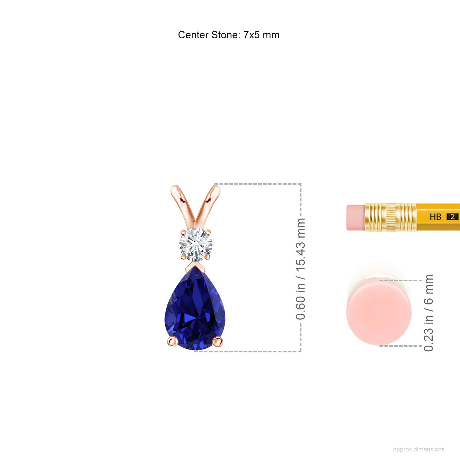 Premium - Lab-Grown Blue Sapphire / 0.82 CT / 18 KT Rose Gold