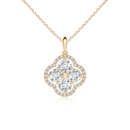 Lab Grown Diamond Halo Necklaces and Pendants
