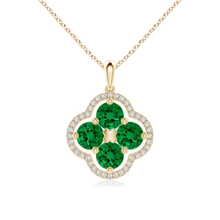 Round Lab-Grown Lab Grown Emerald