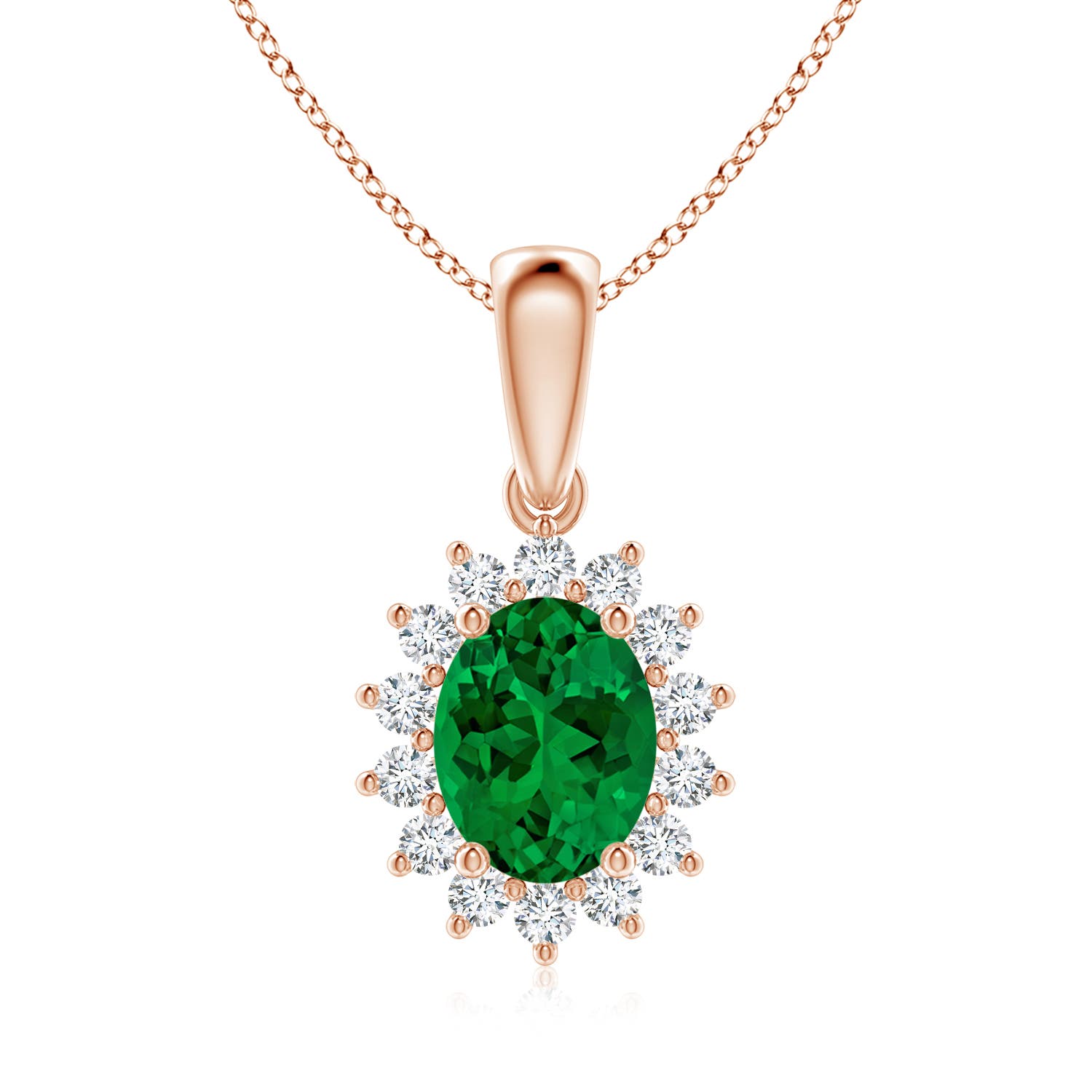 Premium - Lab-Grown Emerald / 1.99 CT / 18 KT Rose Gold