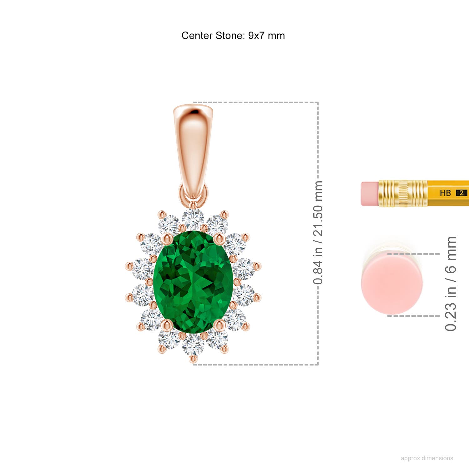 Premium - Lab-Grown Emerald / 1.99 CT / 18 KT Rose Gold