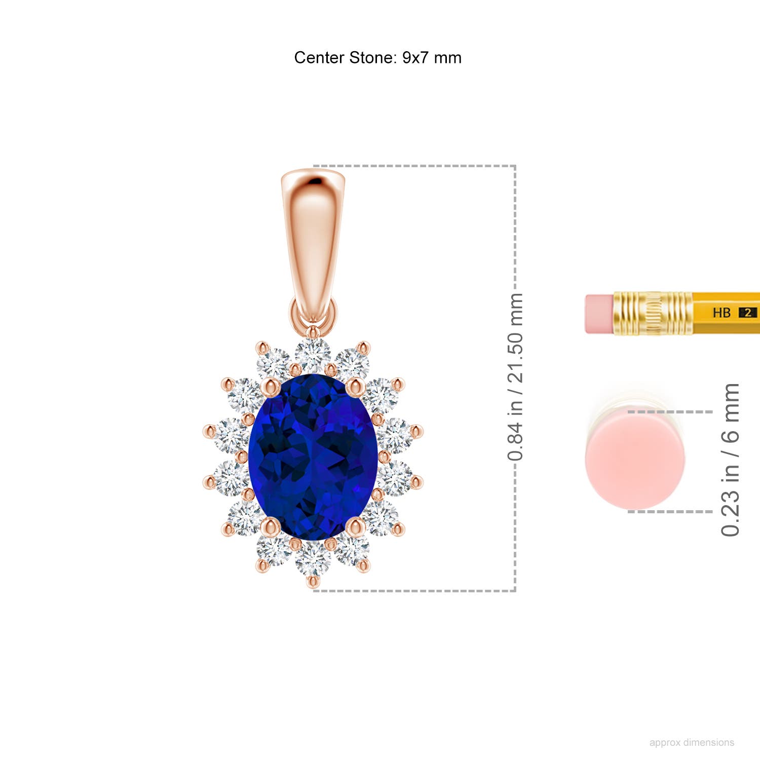 Premium - Lab-Grown Blue Sapphire / 2.49 CT / 18 KT Rose Gold