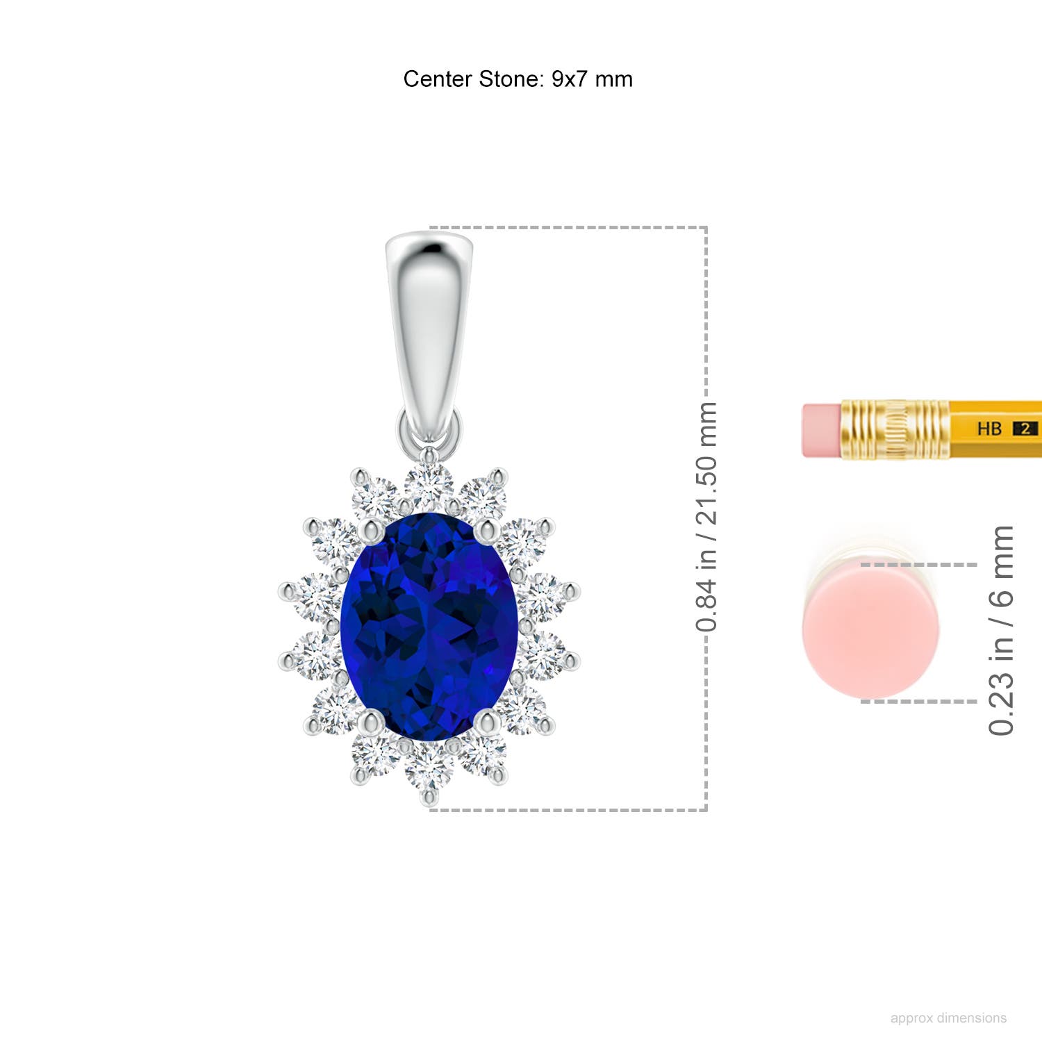 Premium - Lab-Grown Blue Sapphire / 2.49 CT / 18 KT White Gold