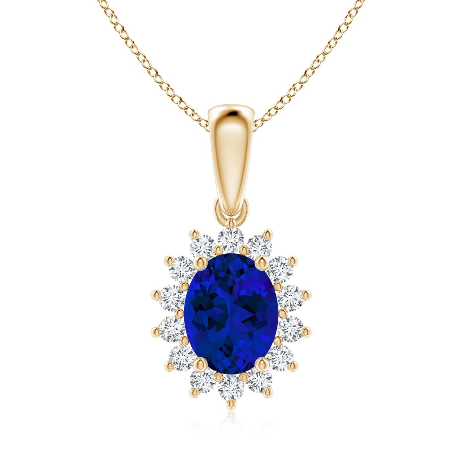 Premium - Lab-Grown Blue Sapphire / 2.49 CT / 18 KT Yellow Gold