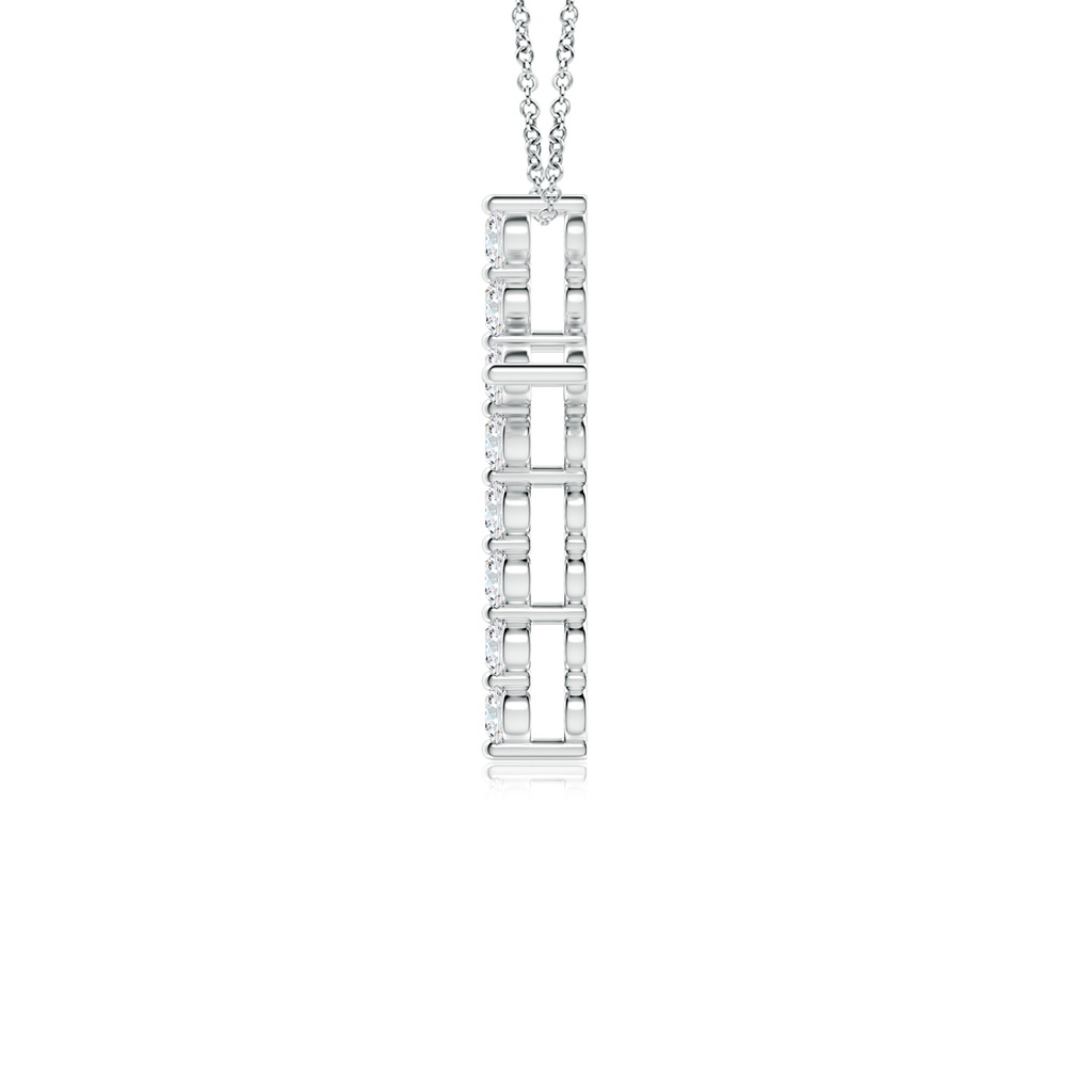 2.8mm FGVS Lab-Grown Round Diamond Cross Pendant in 18K White Gold - side 199