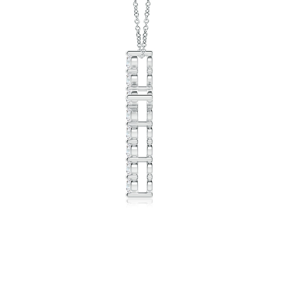 2.8mm FGVS Lab-Grown Round Diamond Cross Pendant in White Gold side 199