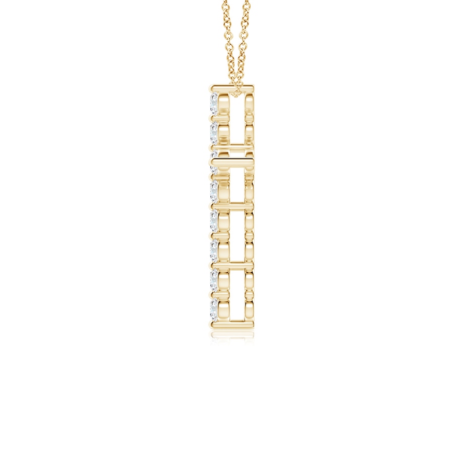 2.8mm FGVS Lab-Grown Round Diamond Cross Pendant in Yellow Gold side 199