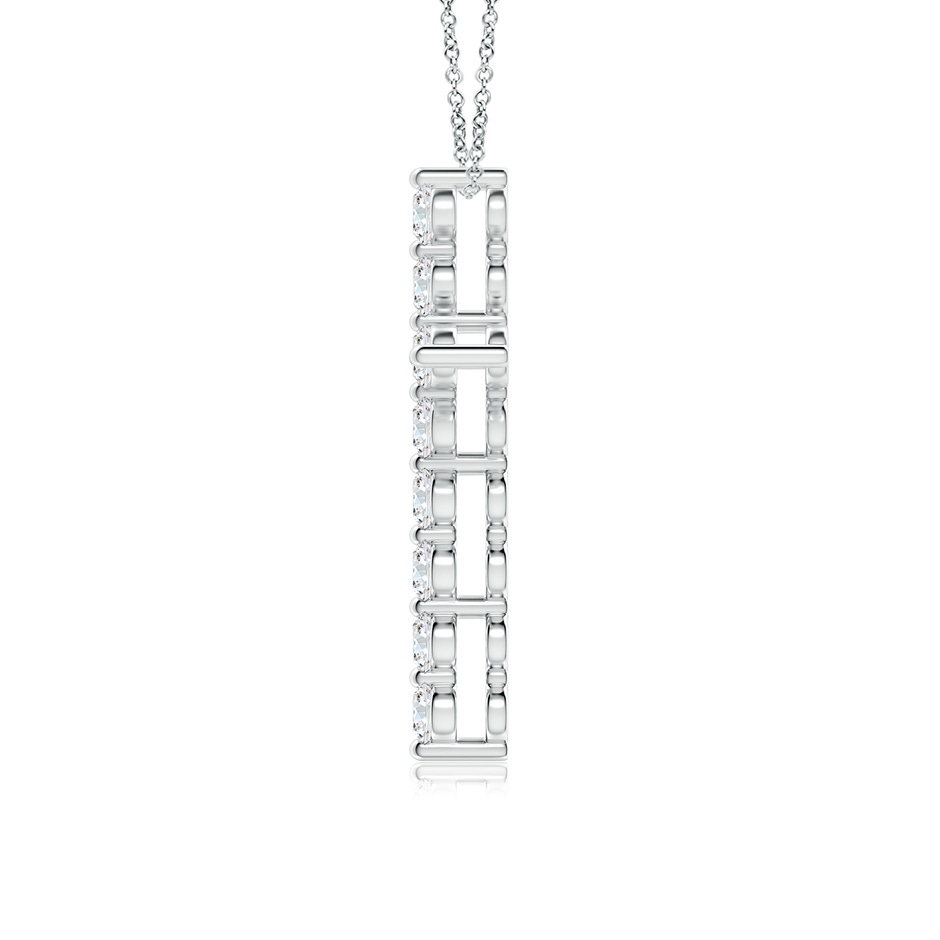 3.2mm FGVS Lab-Grown Round Diamond Cross Pendant in P950 Platinum side 199