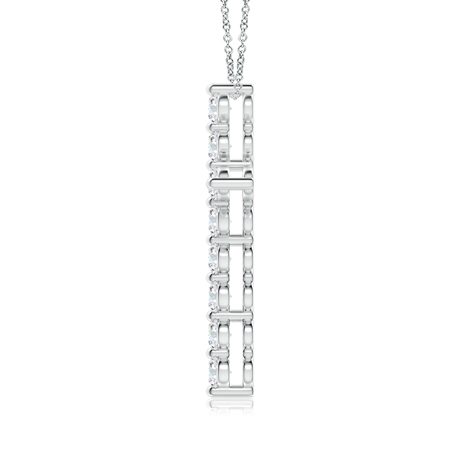3.6mm FGVS Lab-Grown Round Diamond Cross Pendant in 18K White Gold side 199