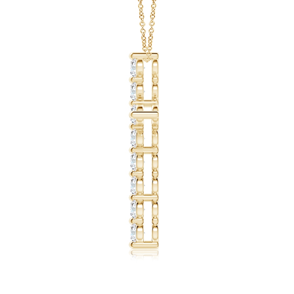 3.6mm FGVS Lab-Grown Round Diamond Cross Pendant in Yellow Gold side 199
