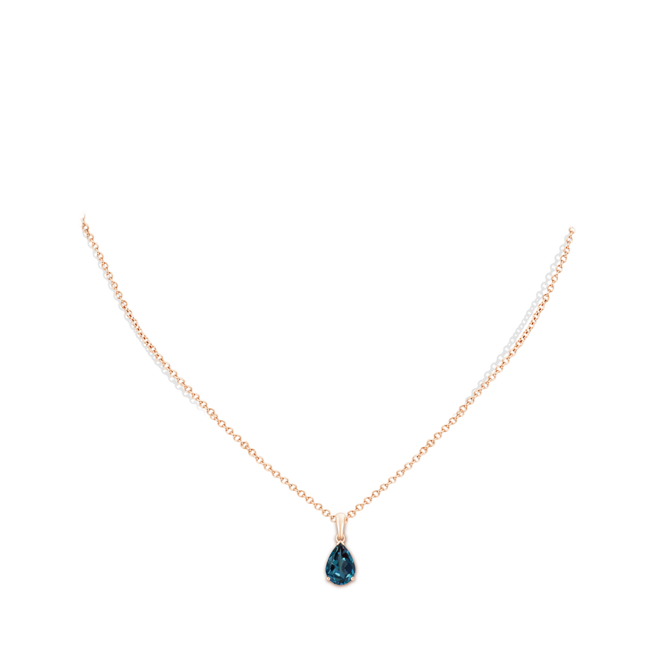 10x7mm Labgrown Pear-Shaped Lab-Grown Alexandrite Solitaire Pendant in 18K Rose Gold pen