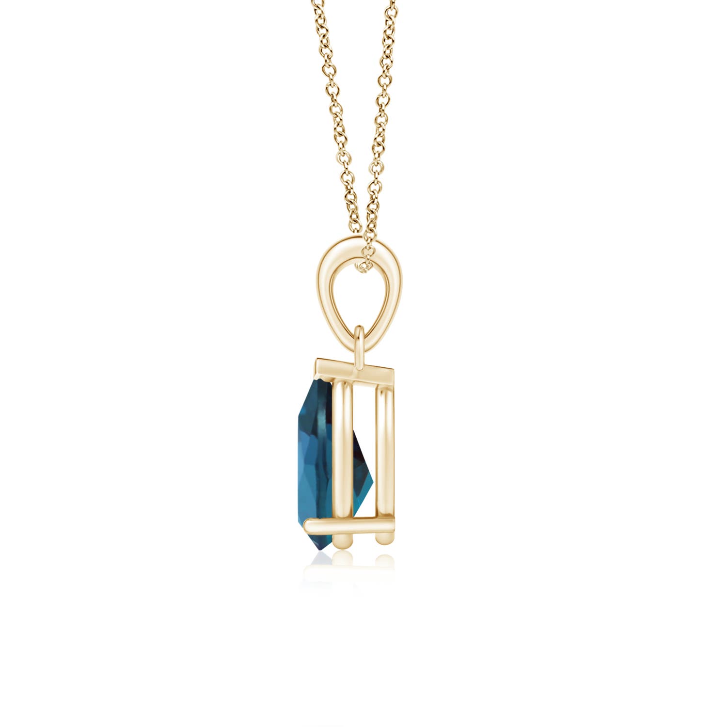 9x7mm Labgrown Pear-Shaped Lab-Grown Alexandrite Solitaire Pendant in Yellow Gold