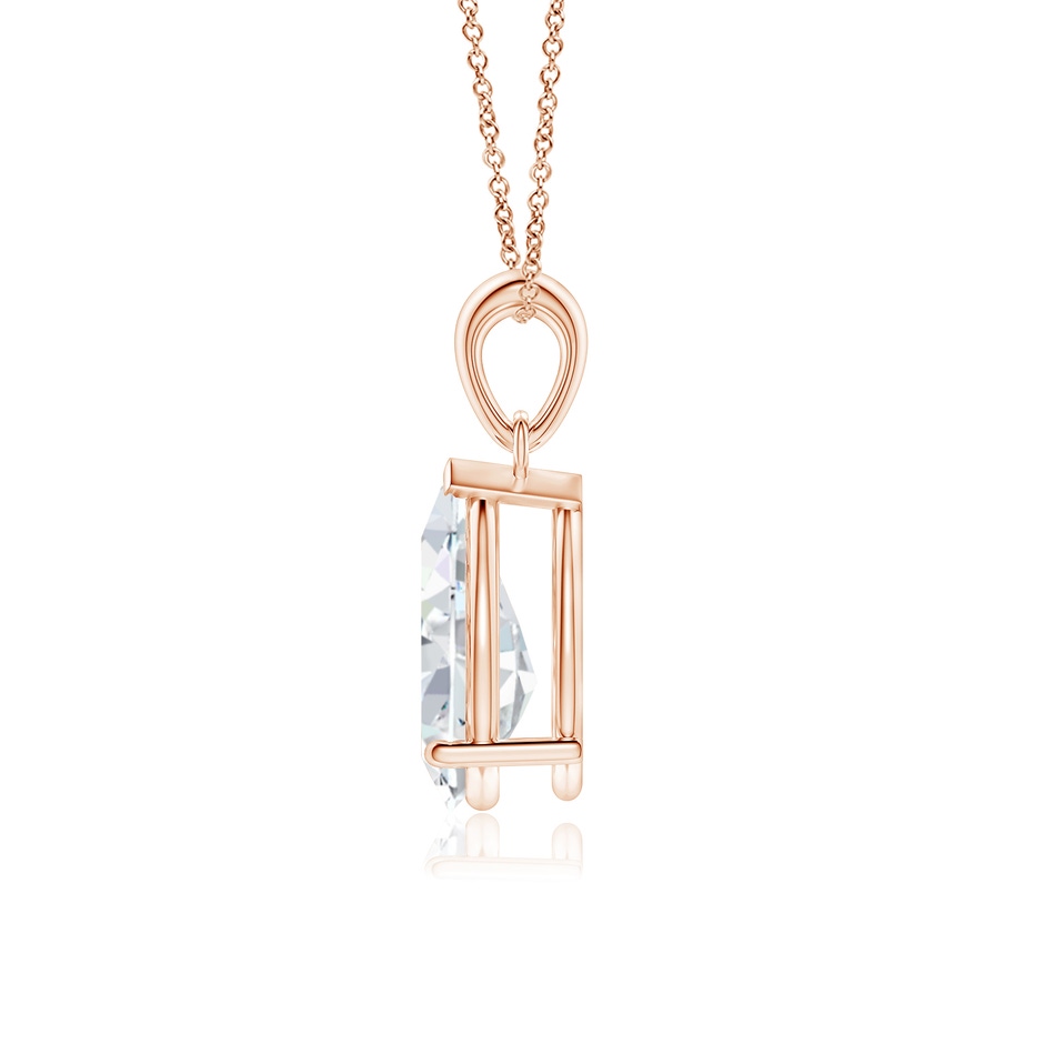 11x7mm FGVS Prong-Set Pear Lab-Grown Diamond Solitaire Pendant in Rose Gold side 199