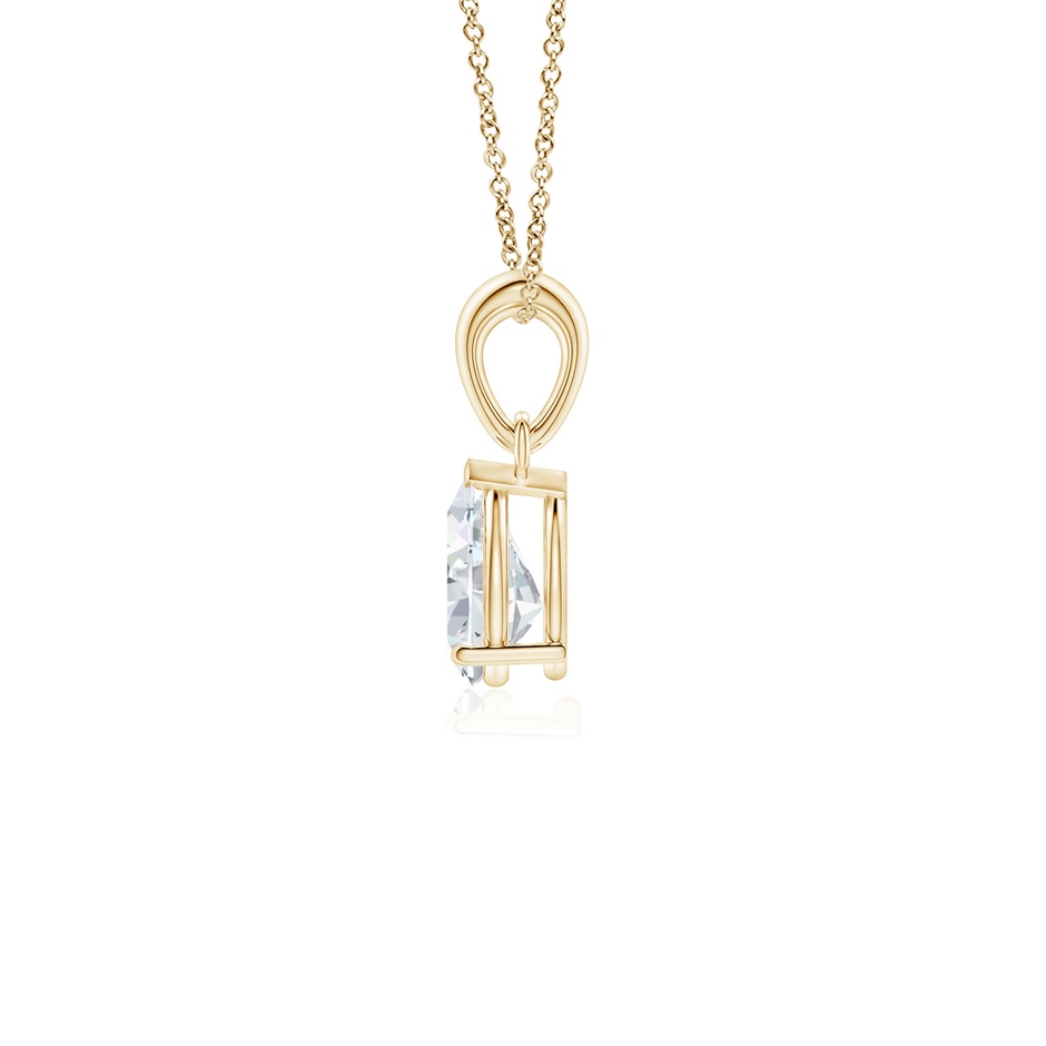 7x5mm FGVS Prong-Set Pear Lab-Grown Diamond Solitaire Pendant in Yellow Gold side 199