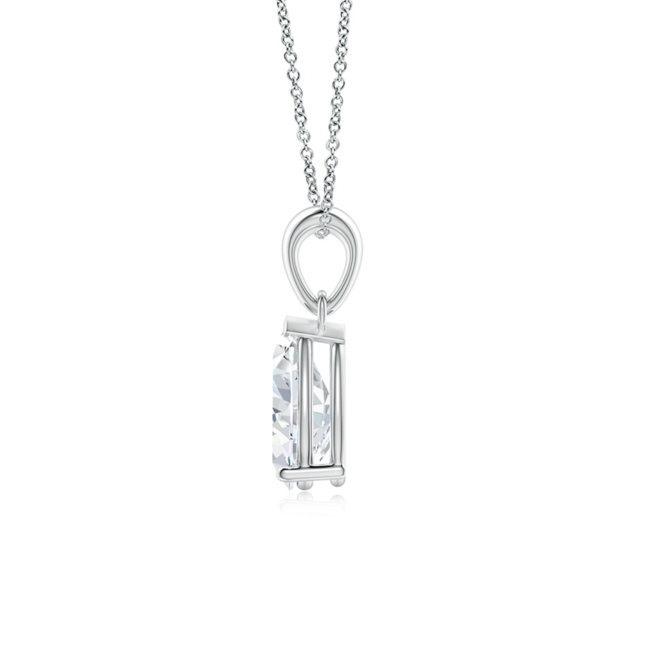 9x5.5mm FGVS Lab-Grown Pear-Shaped Diamond Solitaire Pendant in White Gold side 199