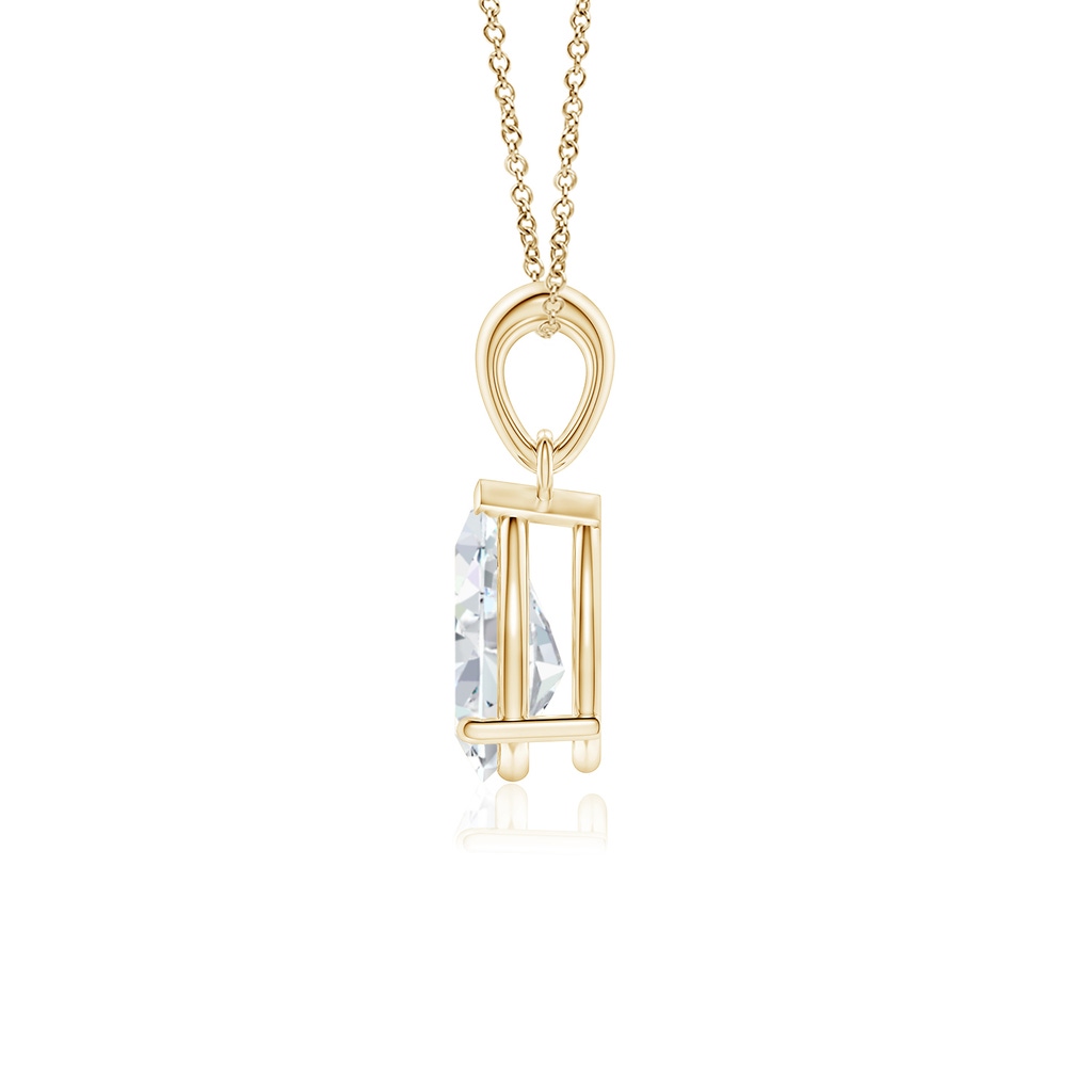 9x5.5mm FGVS Prong-Set Pear Lab-Grown Diamond Solitaire Pendant in Yellow Gold - side 199