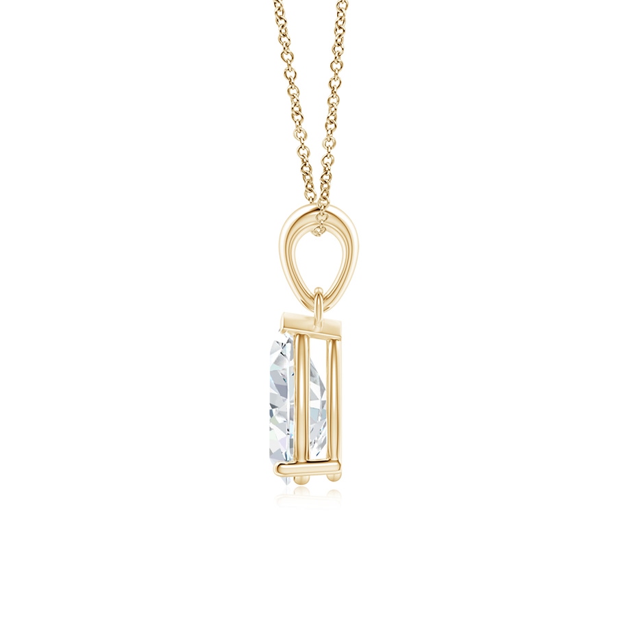 9x5.5mm FGVS Lab-Grown Pear-Shaped Diamond Solitaire Pendant in Yellow Gold side 199