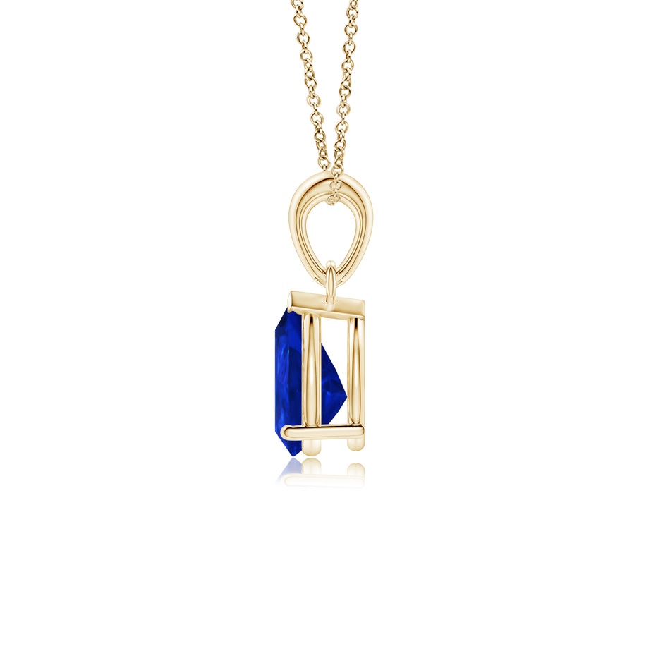 8x6mm Labgrown Prong-Set Pear Lab-Grown Blue Sapphire Solitaire Pendant in Yellow Gold side 199
