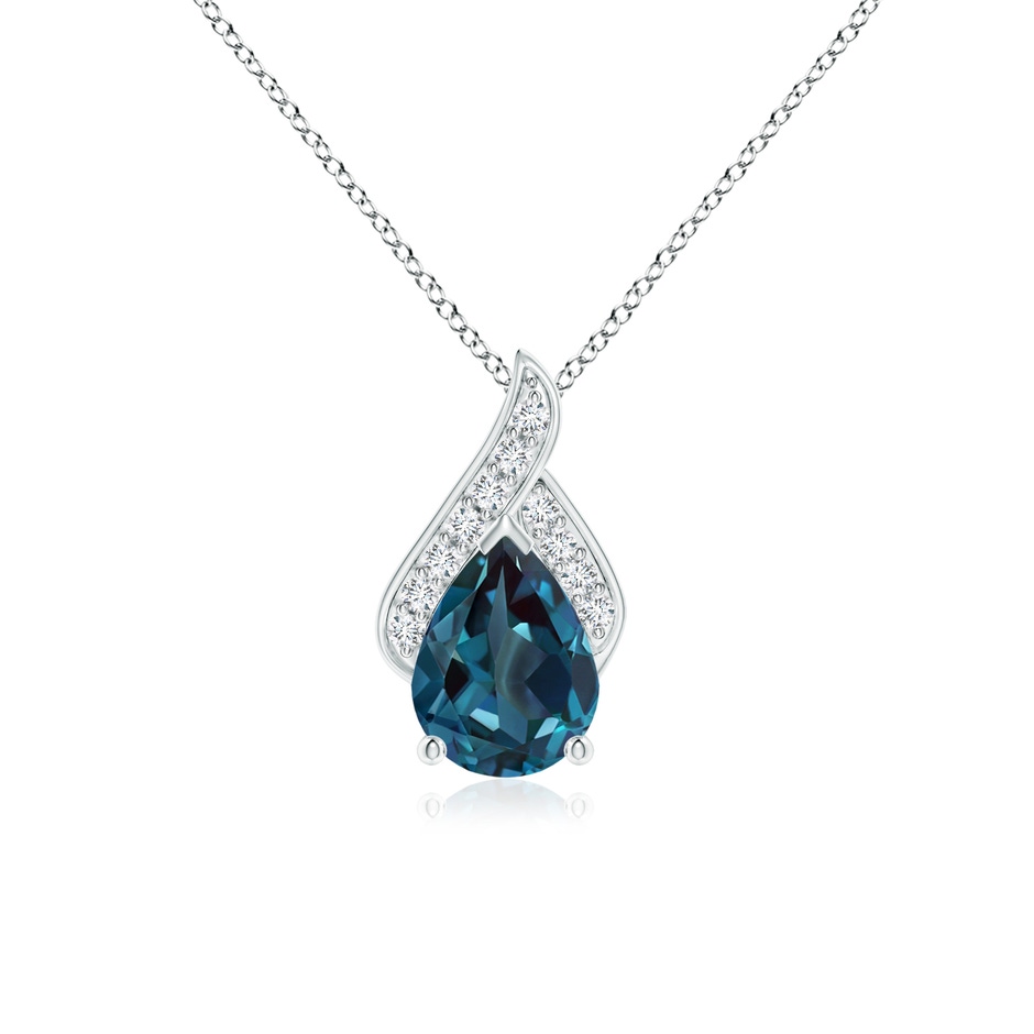 8x6mm Labgrown Solitaire Pear-Shaped Lab-Grown Alexandrite Flame Pendant in P950 Platinum 