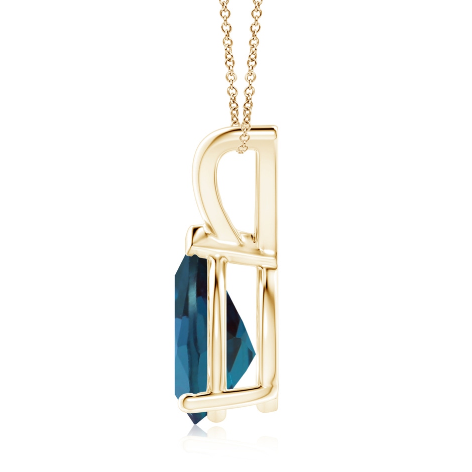 10x7mm Labgrown V-Bale Pear-Shaped Lab-Grown Alexandrite Solitaire Pendant in 18K Yellow Gold side 199