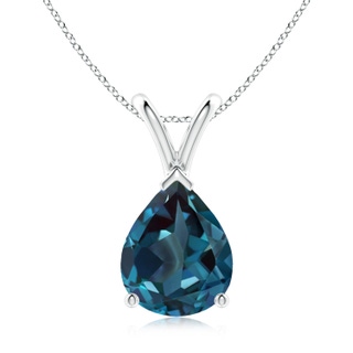 10x7mm Labgrown V-Bale Pear-Shaped Lab-Grown Alexandrite Solitaire Pendant in P950 Platinum