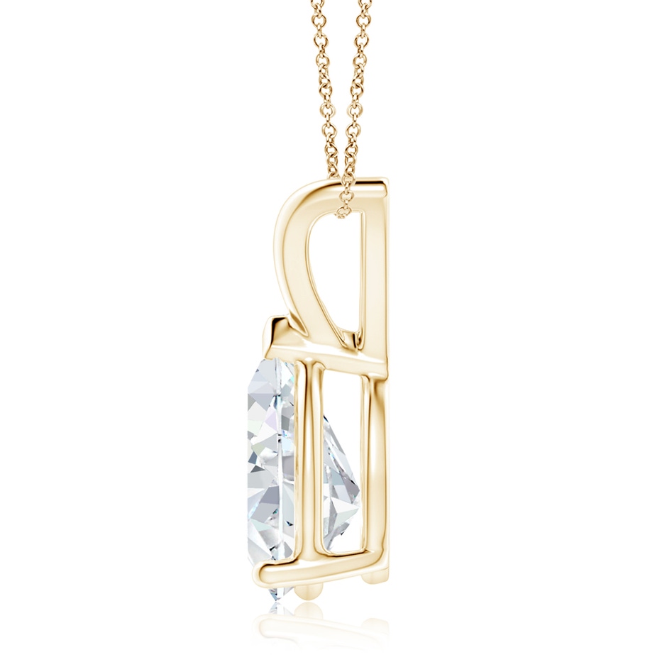 10x6.5mm FGVS Lab-Grown V-Bale Pear-Shaped Diamond Solitaire Pendant in Yellow Gold side 199