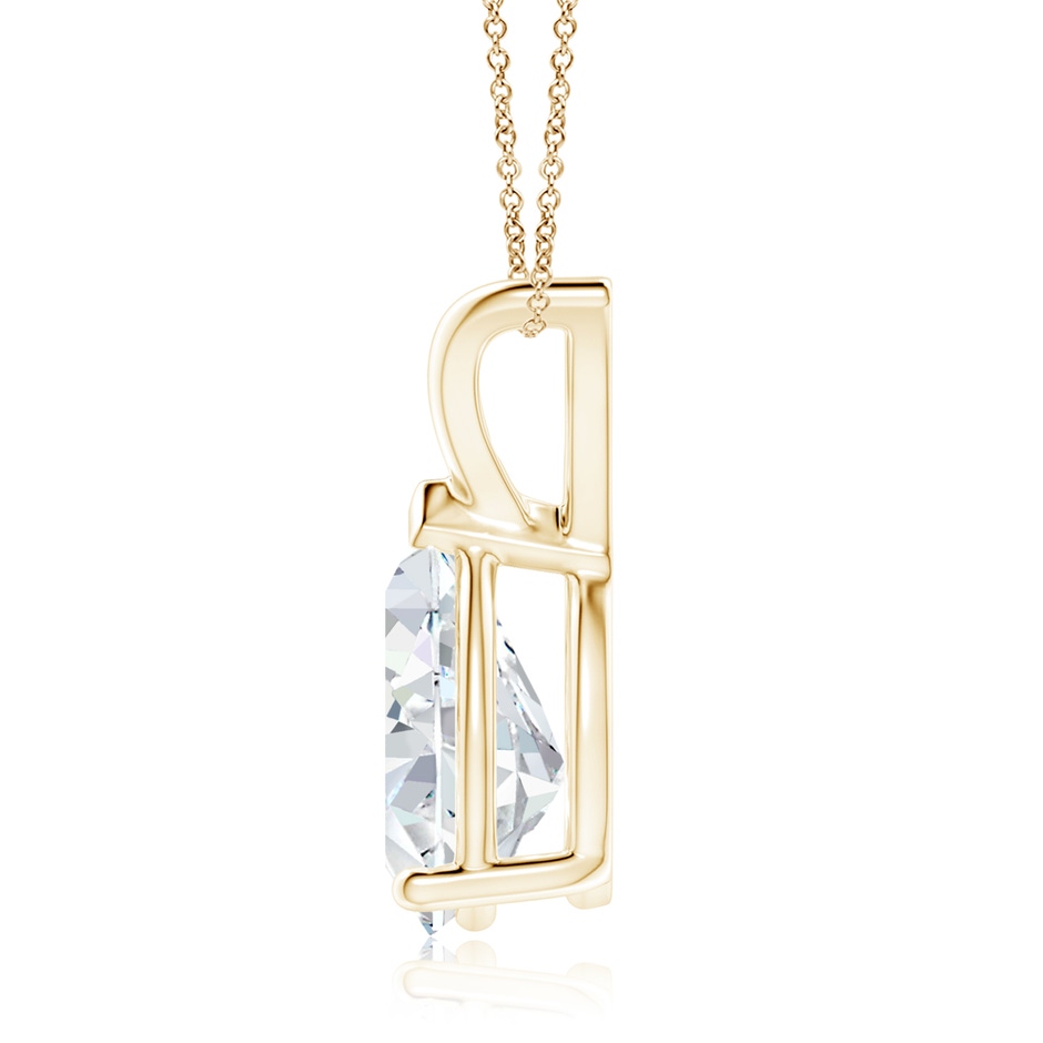 11x7mm FGVS Lab-Grown V-Bale Pear-Shaped Diamond Solitaire Pendant in Yellow Gold side 199