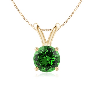 Round Lab-Grown Lab Grown Emerald