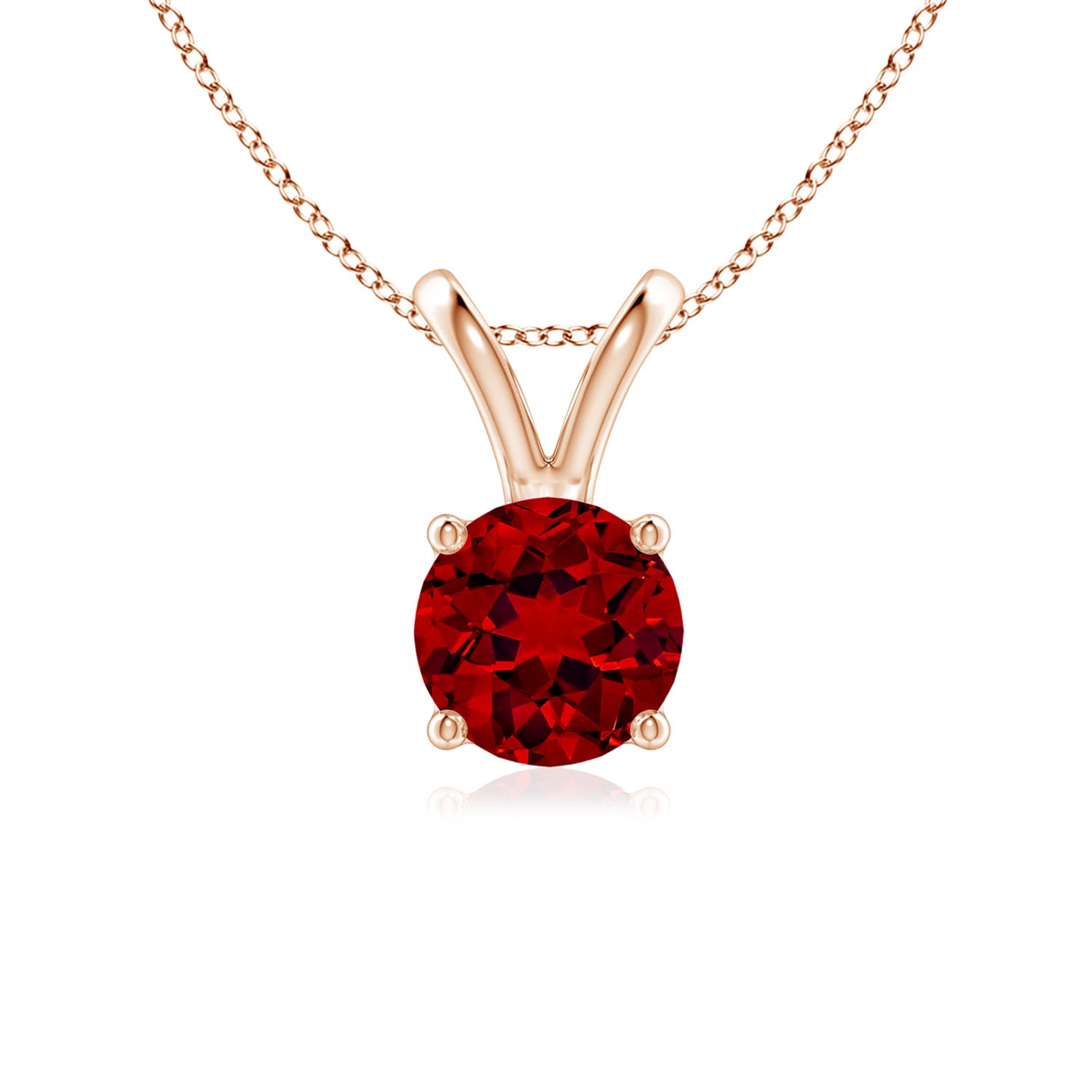 Premium - Lab-Grown Ruby / 1 CT / 14 KT Rose Gold