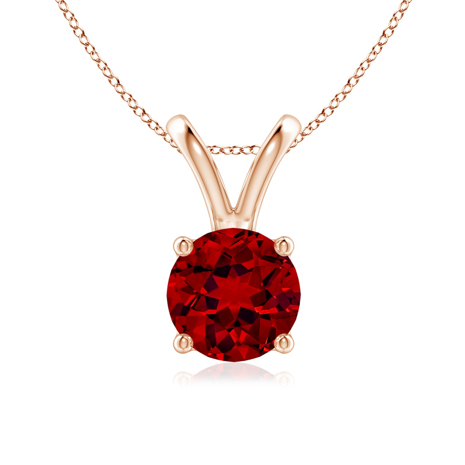 Premium - Lab-Grown Ruby / 1.4 CT / 14 KT Rose Gold